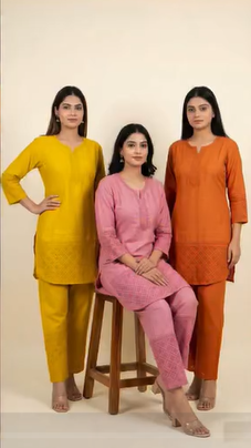 Latest Cord Set Collection | 12 Colors | Up to 5XL | Premium Chinnon Fabric