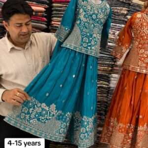 Suit with Sharara and Long Choli