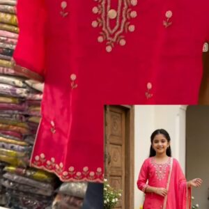 Elegant Pearl Work Suit with Salwar