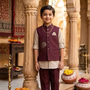 Stylish Boys Vest Coat Set