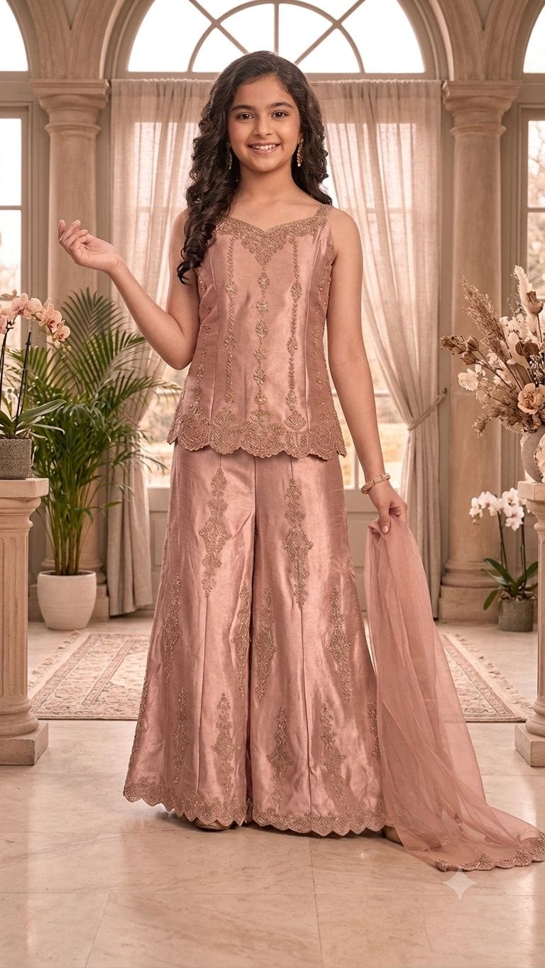 Beautiful Girls Bell Bottom Sharara Suit